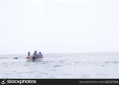 Three Men in a Boat off Costa Rica