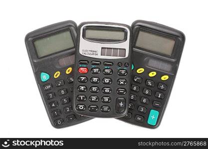 Three old vintage calculators