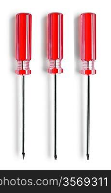 three screwdriver isolated