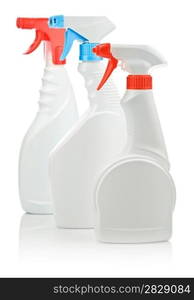 three spray bottles