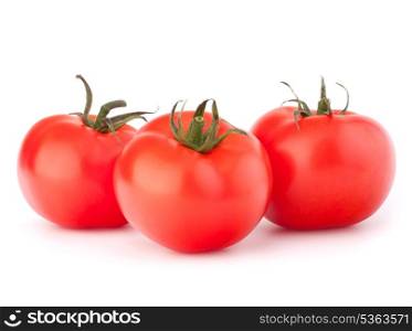 Three tomato vegetables isolated on white background cutout