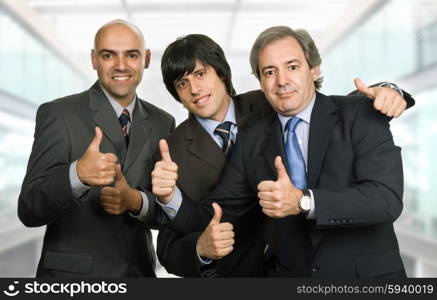 three young business men at the office