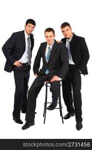 Three young businessmen