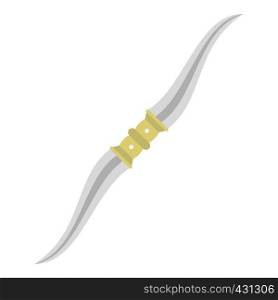 Throwing knife icon flat isolated on white background vector illustration. Throwing knife icon isolated