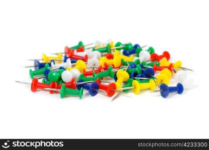 thumb-tacks isolated on a white background