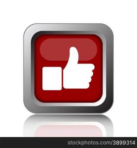 Thumb up icon. Internet button on white background