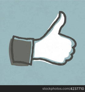 "Thumb up "like" hand symbol. Vector, EPS10."