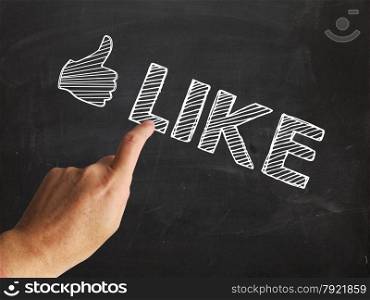 Thumbs Up Like Showing Follow Or Social Media LIkes