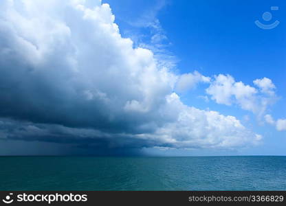 Thundercloud over sea