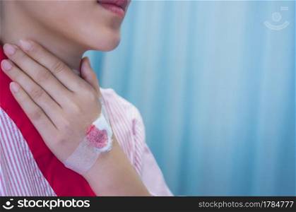 Thyroid undergoing patients and a sore throat.. Thyroid Patients