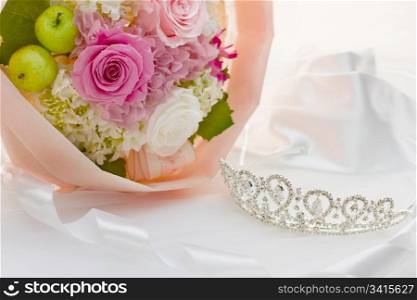 Tiara and bouquet