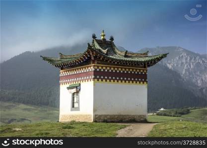 Tibetan building in Langmusi ,Sichuan, China