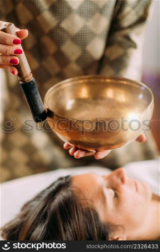 Tibetan Singing Bowl in Sound Healing Therapy. Tibetan Singing Bowl in Sound Therapy