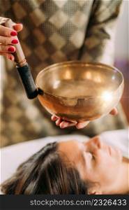 Tibetan Singing Bowl in Sound Healing Therapy. Tibetan Singing Bowl in Sound Therapy