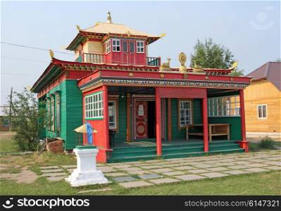 Tibetan style Mahayana Buddhist Temple Datsan in Siberian town of Ivolginsk near Ulan Ude, Russia