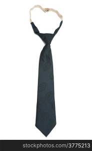 Tie with an elastic band on a white background