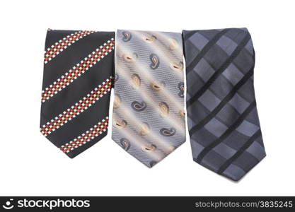 ties on a white background