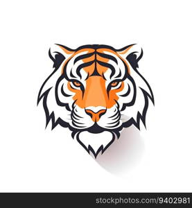 Tiger head mascot logo template vector illustration icon element isolated on white background