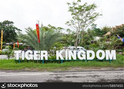 Tiger Kingdom is a very popular tourist attractions, where you can play with tigers, Thailand