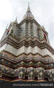 Tile chedi in wat Pho, Bangkok, Thailand