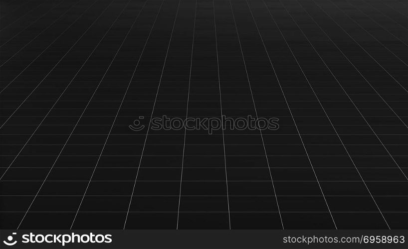 Tile dark black flooring, texture background, 3d illustration