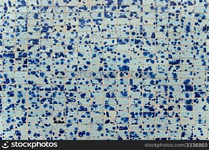 Tile texture background of bathroom or swimming pool tiles on wall