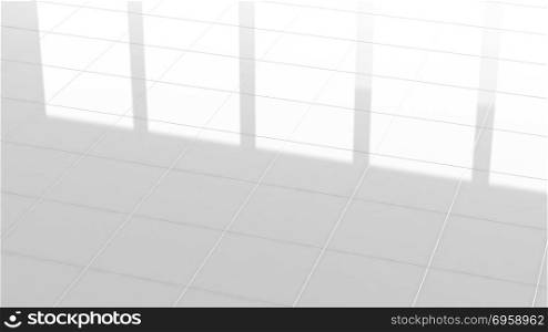 Tile white flooring, reflection of texture background, 3d illust. Tile white flooring, reflection of texture background, 3d illustration. Tile white flooring, reflection of texture background, 3d illustration
