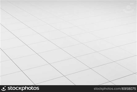 Tile white flooring, texture background, 3d render illustration