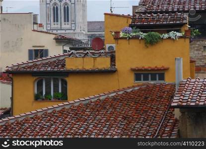 Tiled rooftops in Florence, Italy