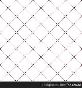Tilled seamless background with red petal lines. dotted line red