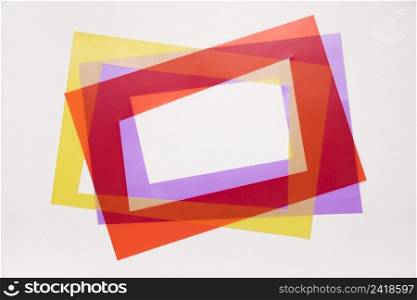 tilt red yellow purple frame white background