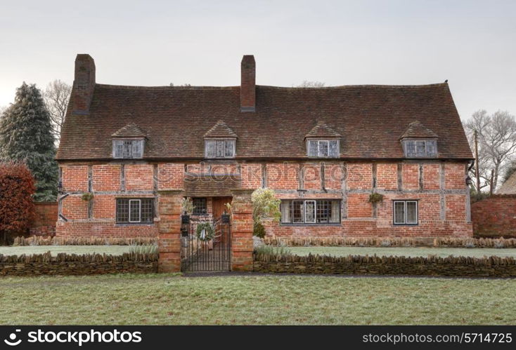 Timber-framed brick cottage, Clifford Chambers, Warwickshire, England.