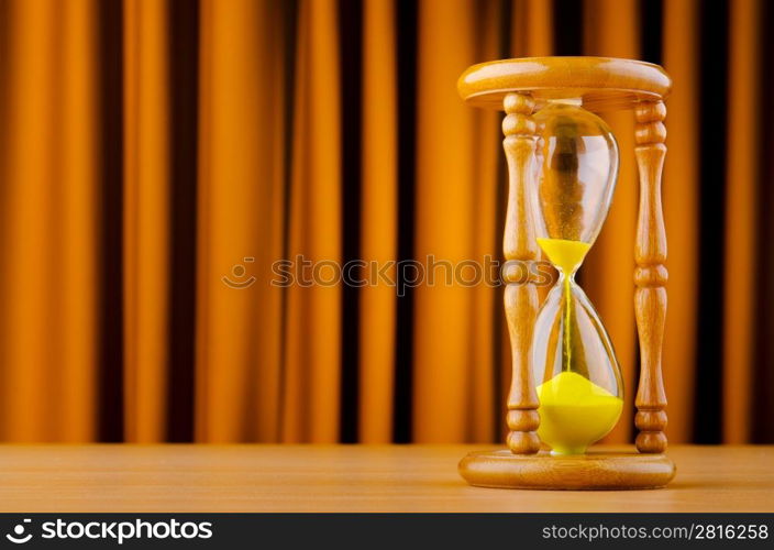 Time concept with hour glass