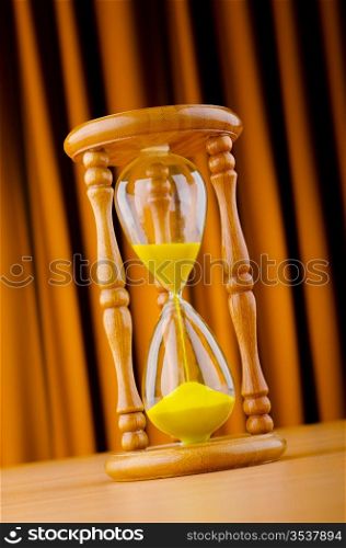Time concept with hour glass