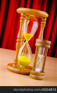 Time concept with hour glass