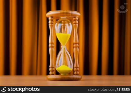 Time concept with hourglass