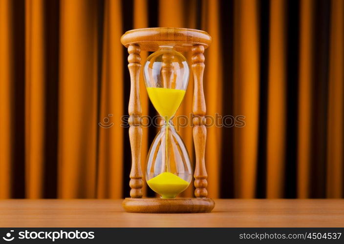 Time concept with hourglass