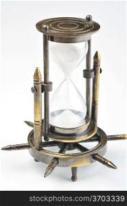 time concept with hourglass isolated