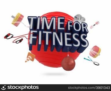 Time For Fitness Concept