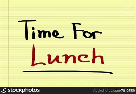 Time For Lunch Concept
