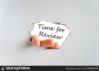 Time for review text concept isolated over white background