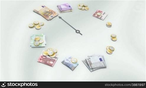 Time is money, a clock with Euro