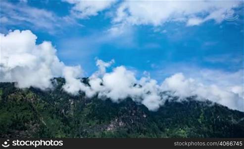 Time lapse high mountain landscape. Spiti Valley, Himachal Pradesh, India