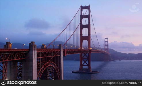 Time lapse of Golden Gate Bridge and bay
