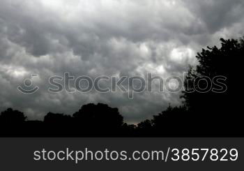 Time lapse of storm clouds forming