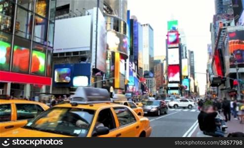 Time lapse of Times Square in the daytime