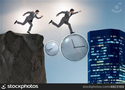 Time management concept with business people