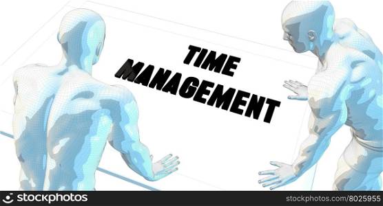 Time Management Discussion and Business Meeting Concept Art. Time Management