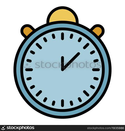 Time of delivery icon. Outline time of delivery vector icon color flat isolated. Time of delivery icon color outline vector