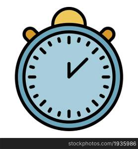 Time of delivery icon. Outline time of delivery vector icon color flat isolated. Time of delivery icon color outline vector